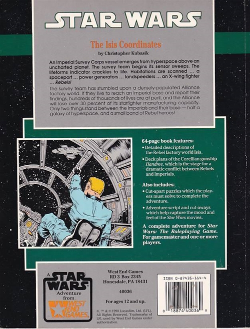 Star Wars D6 The Isis Coordinates (B Grade) (Genbrug)